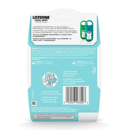 Listerine Pocketpaks Breath Strips Cool Mint 72 Each