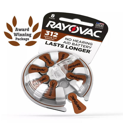 Rayovac Hearing Aid Batteries, Hearing Aid Batteries Size 312