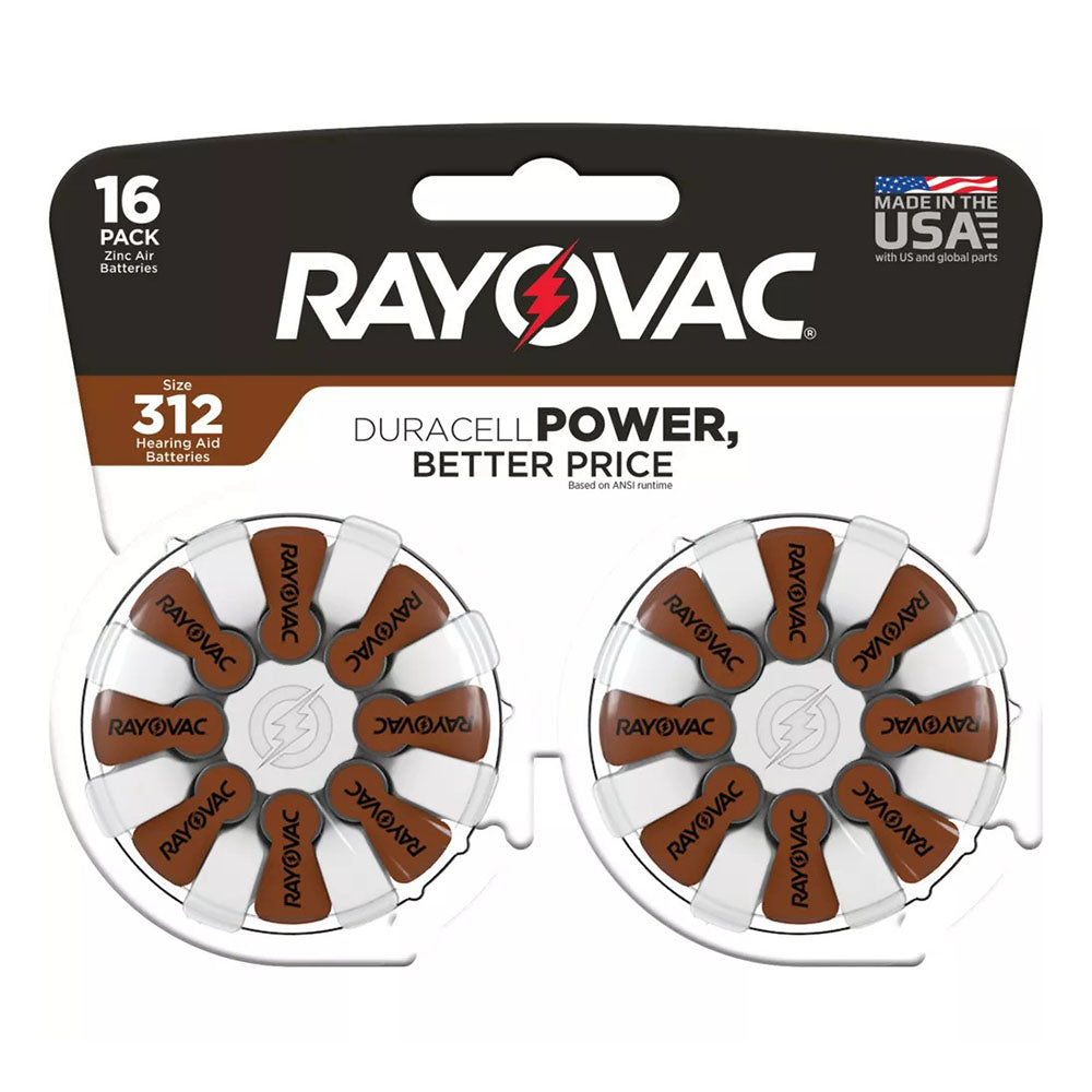 Rayovac Hearing Aid Batteries, Hearing Aid Batteries Size 312