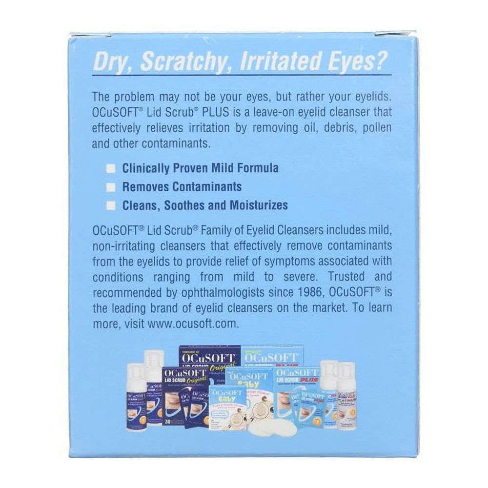 Ocusoft Plus Eyelid Cleanser Pads 30 Each