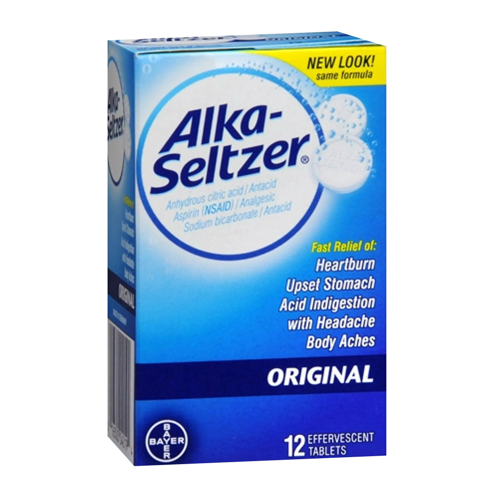 Alka-Seltzer Original Effervescent Antacid Tablets - 12 Ea