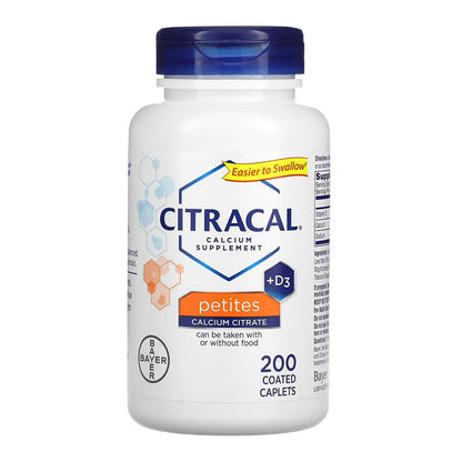 Citracal Calcium Citrate + D Coated Tablets Petites - 200 Count