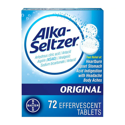 Alka-Seltzer Antacid Effervescent Tablets, Original - 72 Ea