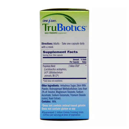 Trubiotics Daily Probiotic Supplement Capsules 30 Capsules