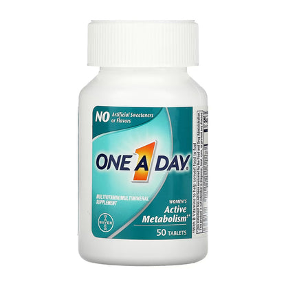 One A Day Women'S Active Metabolism, Multivitamin/ Multimineral Supplement, 50 Tablets