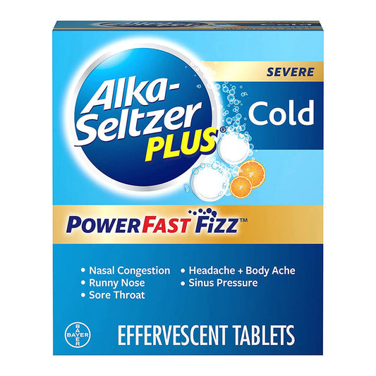 Alka-Seltzer Plus Nsaid Cold Powerfast Fizz Tablets - Orange Zest - 20 Ct