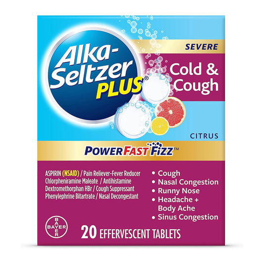 Alka-Seltzer Plus Severe Cold & Cough - 20 Count