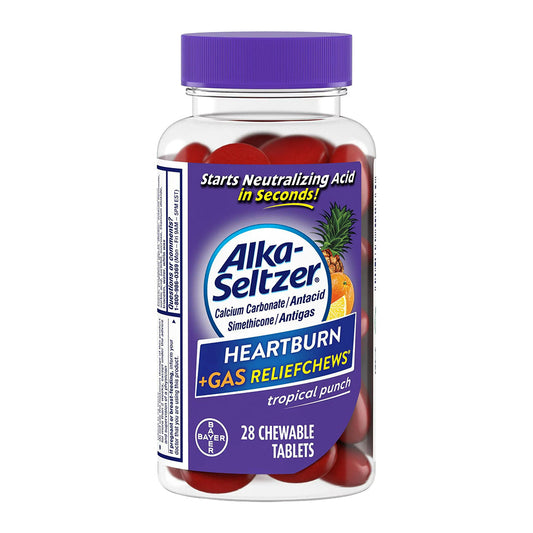 Alka-Seltzer Heartburn + Gas Reliefchews Tropical Punch - 28 Count