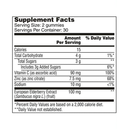One A Day Elderberry Gummies - 60 Count