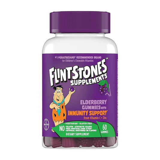 Flintstones Kids Elderberry Gummies - 60 Count