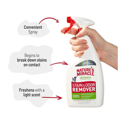Natures Miracle Stain And Odor Remover Dog, Odor Control Formula - 24 Oz