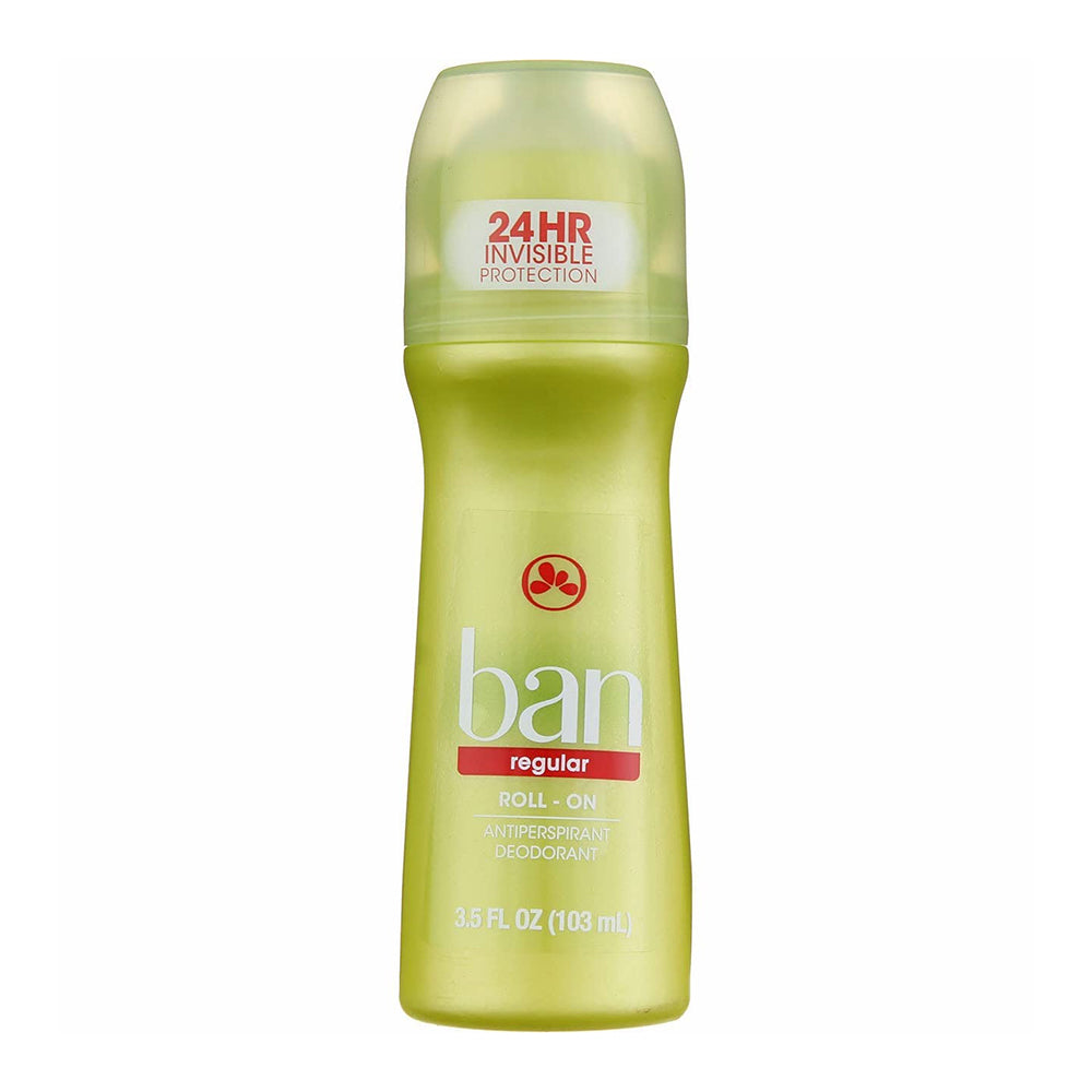 Ban Deodorant Roll-On Anti Perspirant Regular - 3.5 Oz