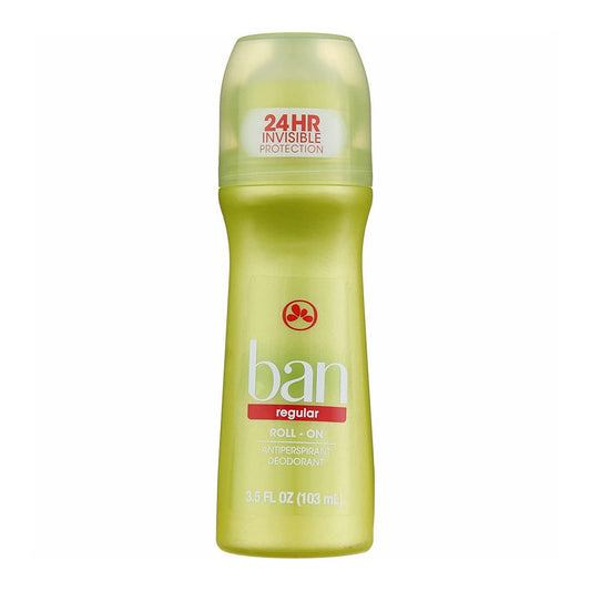 Ban Deodorant Roll-On Anti Perspirant Regular - 3.5 Oz