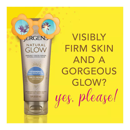 Jergens Natural Glow Firming Moisturizer, Fair To Medium Skin Tones - 7.5 Ounces
