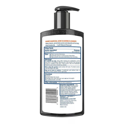 Biore Charcoal Acne Clearing Cleanser Pump - 6.77 Ounce