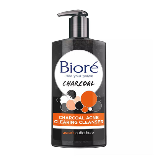 Biore Charcoal Acne Clearing Cleanser Pump - 6.77 Ounce
