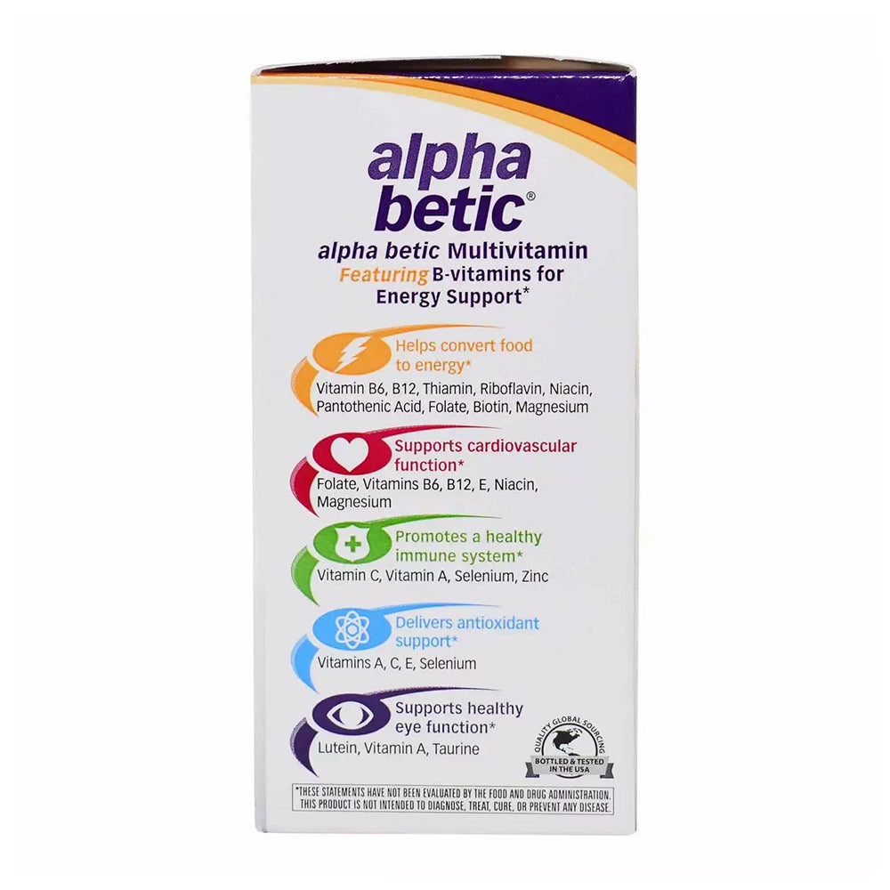Alpha Betic Plus Extended Energy Multivitamin Tablets - 30 Ea