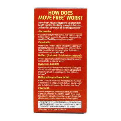 Schiff Move Free Advanced , Triple Strength Plus Msm & Vitamin D3, 80 Coated Tablets