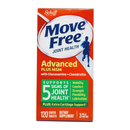 Move Free Advanced Plus Msm, Joint Health CareSupplement With Glucosamine And Chondroitin 120 Ct