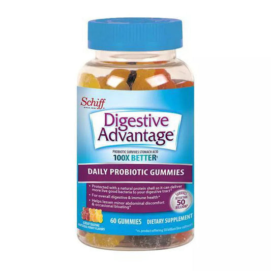 Schiff Digestive Advantage Daily Probiotic Gummies - 60 Ct