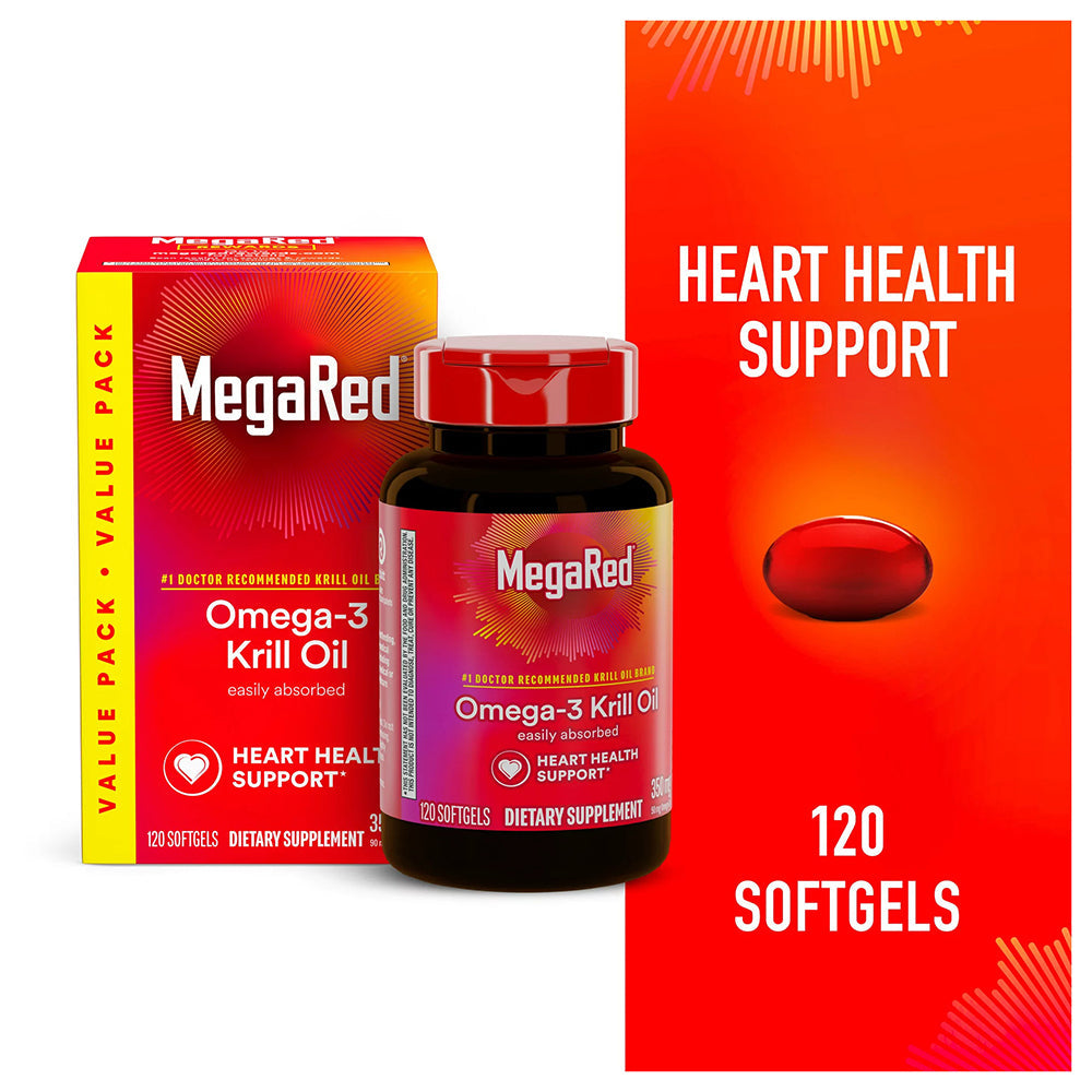 Megared 350Mg Omega-3 Krill Oil, 120 Softgels