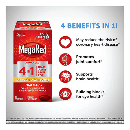 Megared Fish Oil + Krill Oil - 40 Softgels