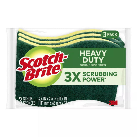 Scotch-Brite Heavy Duty Scrub Sponges 3 Ea