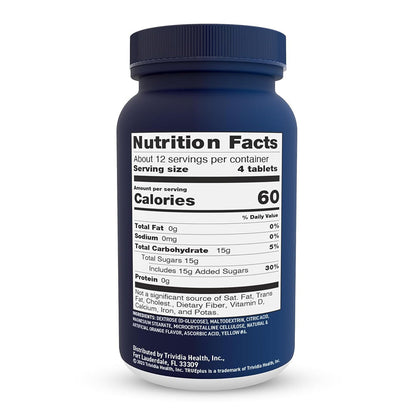 Trueplus Glucose Tablets, Orange - 50Ct
