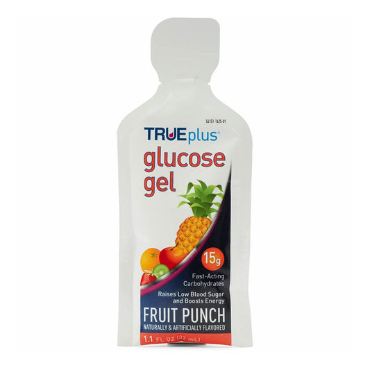 Trueplus Glucose Gel, Fruit Punch Flavor Gel Pouch - 1.1 Oz X 6 Pouches