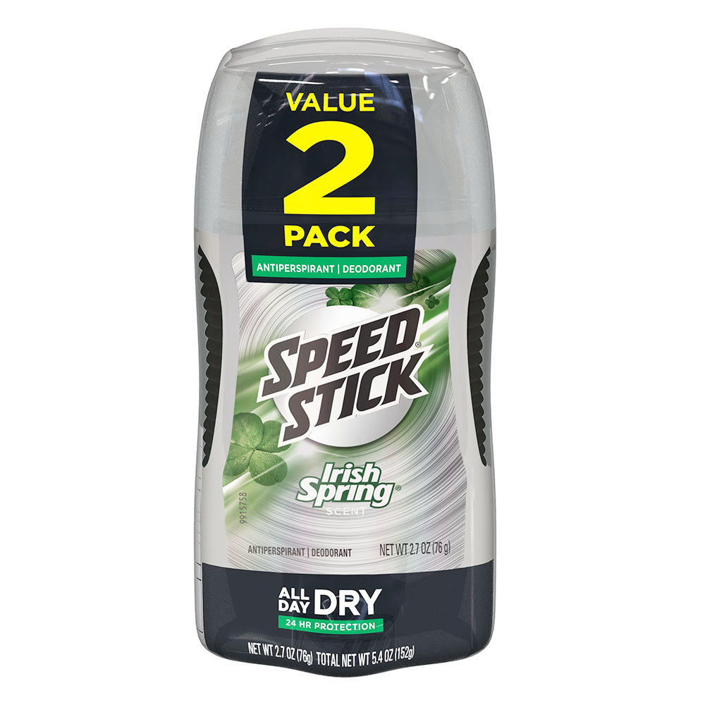 Mennen Speed Stick Irish Spring Antiperspirant Deodorant, Original, 2.7 Ounce