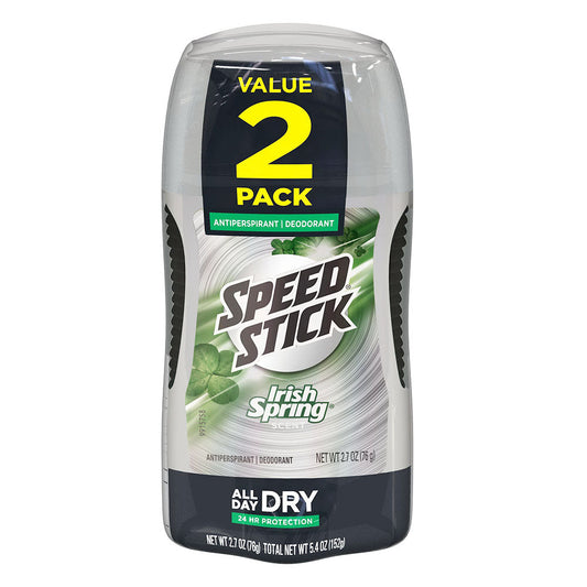 Mennen Speed Stick Irish Spring Antiperspirant Deodorant, Original, 2.7 Ounce