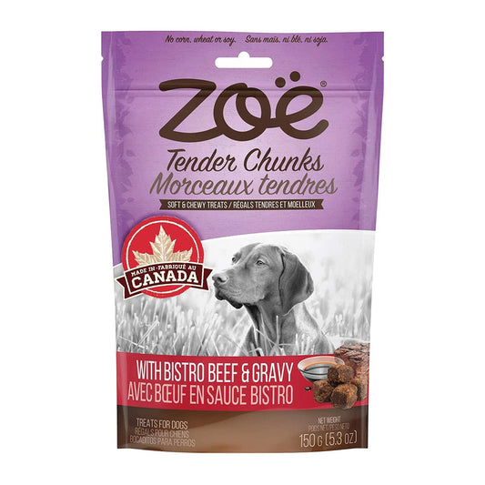 Zoe Tender Chunks Beef & Gravy Dog Treats - 5.3 Oz
