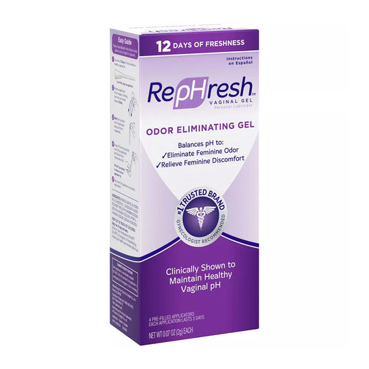 Rephresh Vaginal Gel, Odor Eliminating Gel, 4 Ea