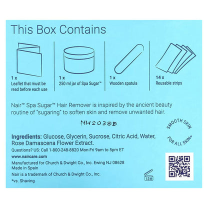 Nair Sugar Spa, Wax Free Sugar Waxing Kit For Women,250Ml