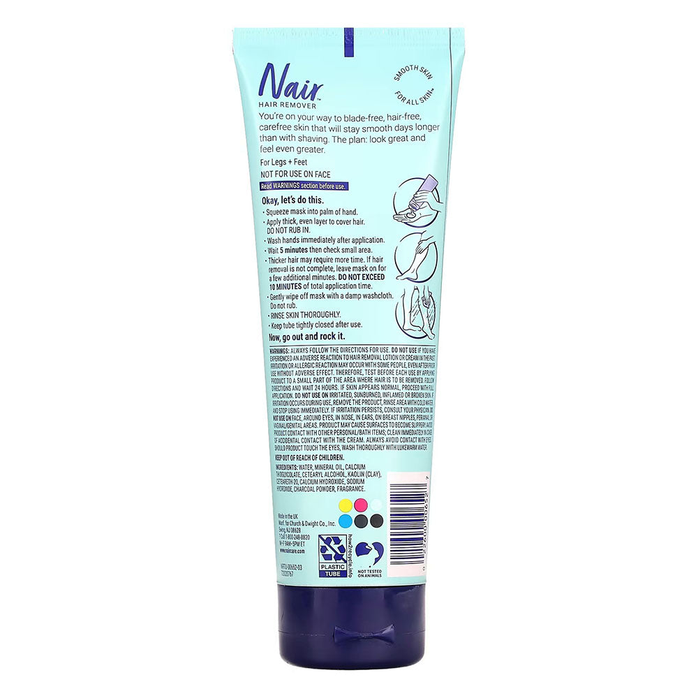 Nair Hair Remover Beauty Treatment Charcoal Clay Leg Mask 8.0Oz