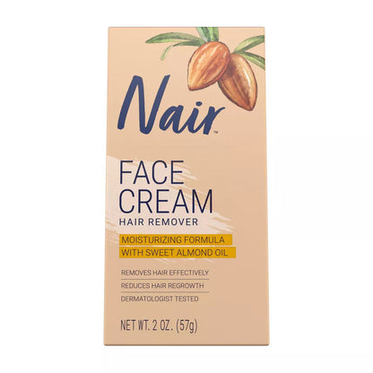 Nair Hair Remover Moisturizing Face Cream With Sweet Almond Oil 2 Oz