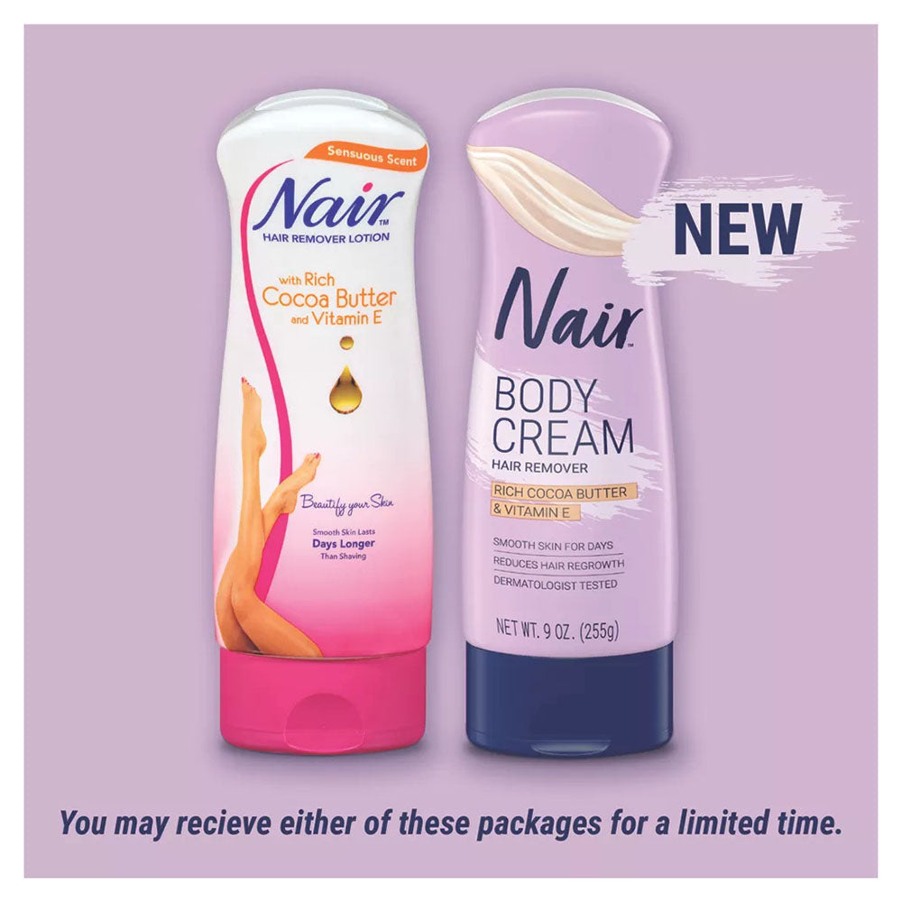 Nair Hair Remover Lotion Cocoa Butter & Vitamin-E 9 Ounce