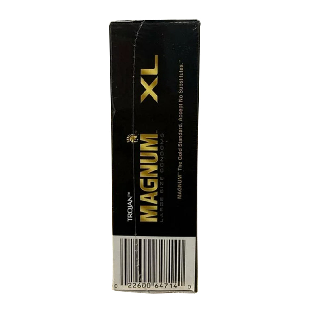 Trojan Magnum Xl Lubricated Premium Latex Condoms 12 Each