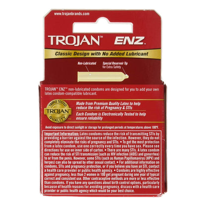 Trojan Condoms Non-Lubricated Latex 3 Each