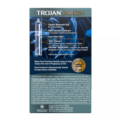 Trojan Bareskin Premium Latex Condoms - 10 Ea,