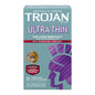 Trojan Sensitivity Ultra Thin Spermicidal Latex Condoms 12 Each