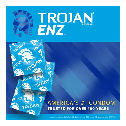 Trojan Enz Spermicidal Latex Condoms 12 Each
