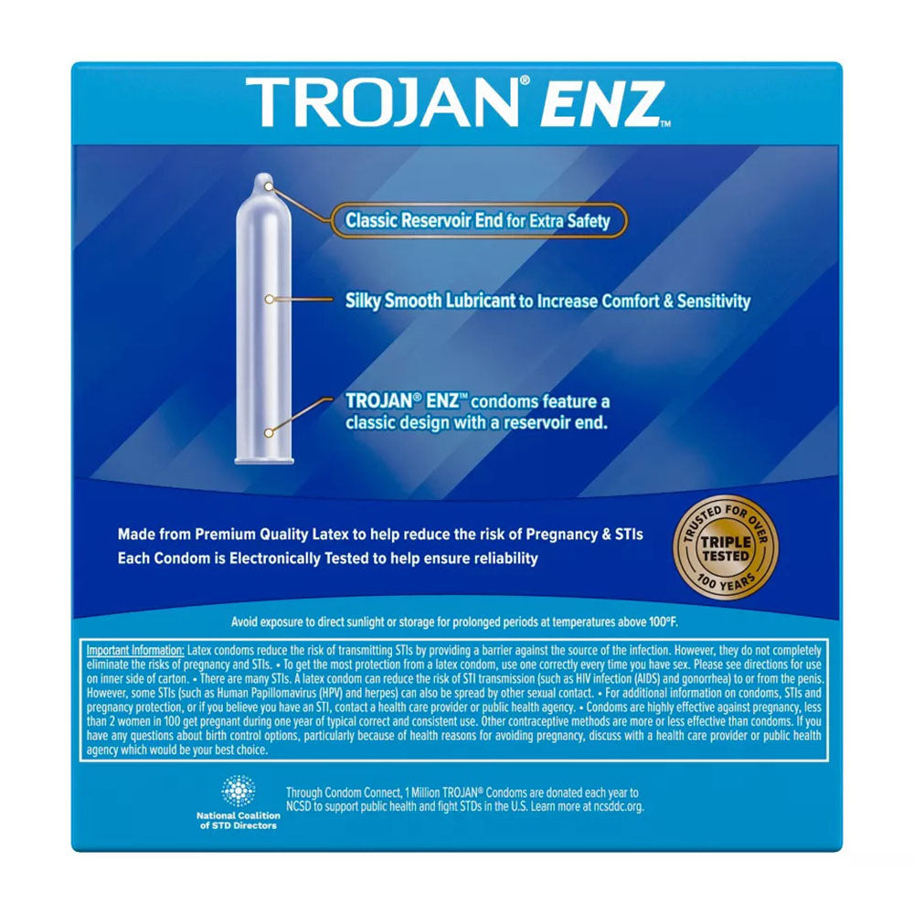 Trojan Enz Lubricated Condoms,36 Count