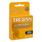 Trojan Ribbed Size 3S Trojan Ultra-Ribbed Lubricated Latex Condoms 3Ct