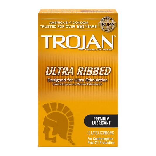 Trojan Stimulations Spermicidal Latex Condoms 12 Each