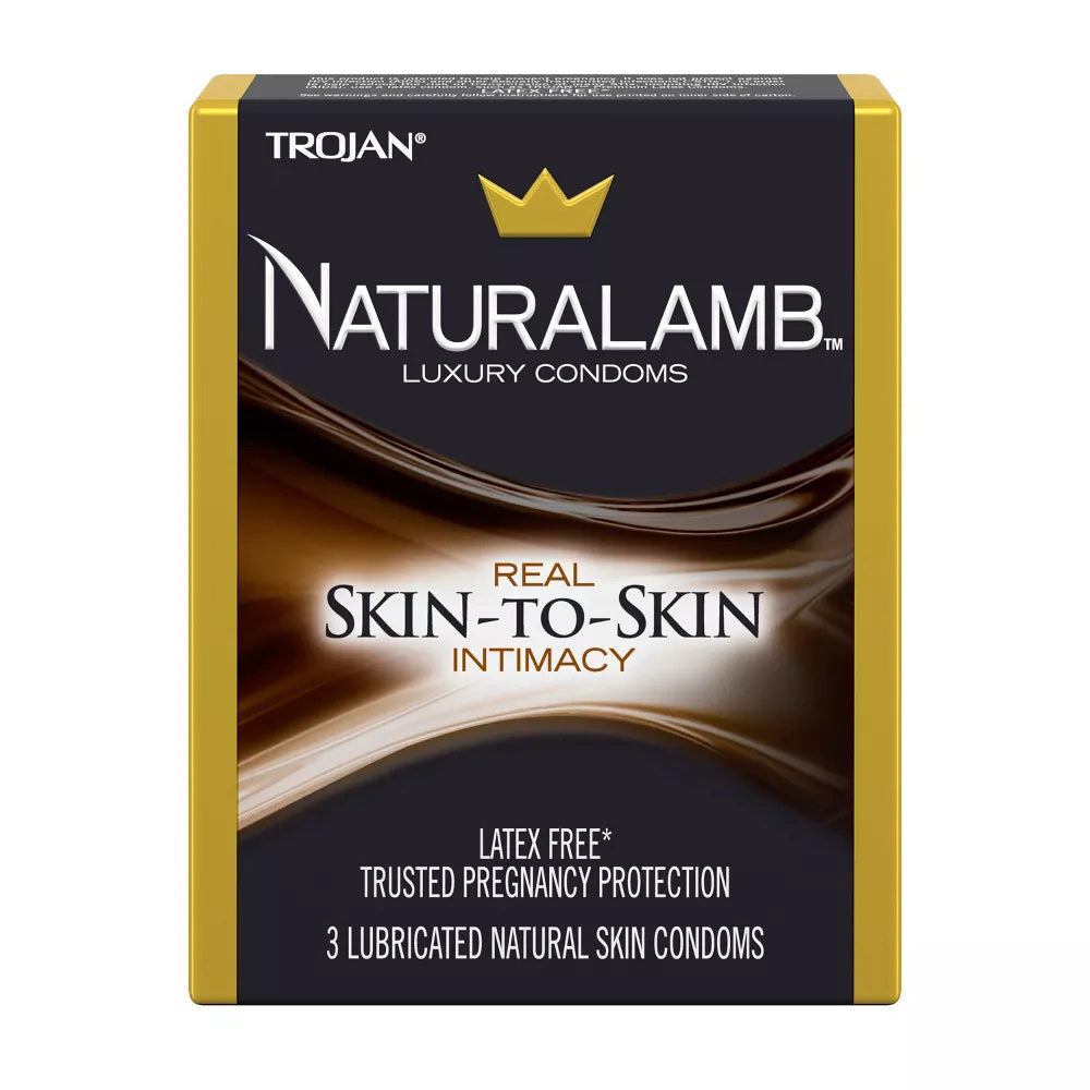 Naturalamb Natural Skin Condoms Lubricated 3 Each