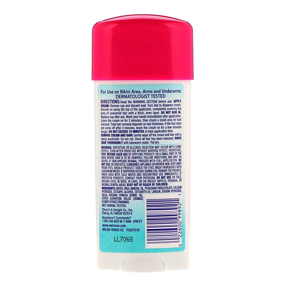 Nair Hair Remover Glides Away Max, Moroccan Argan Oil, For Bikini, Arms & Underarms 3.3 Oz