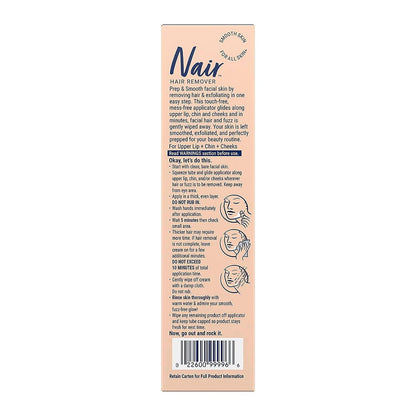 Nair Prep & Smooth Face, Facial Hair Removal For Woman, 1.76 Oz