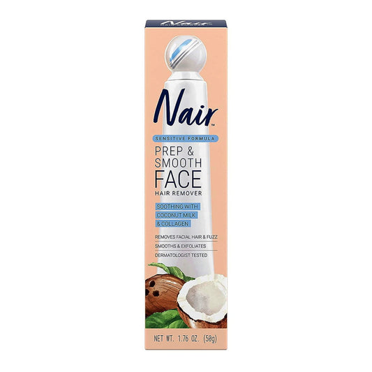 Nair Prep & Smooth Face, Facial Hair Removal For Woman, 1.76 Oz