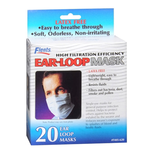 Flents High Filtration Efficiency, Ear-Loop Mask - 20 Ea